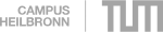 Logo der Technischen Universität München, Campus Heilbronn in schwarz-grau.